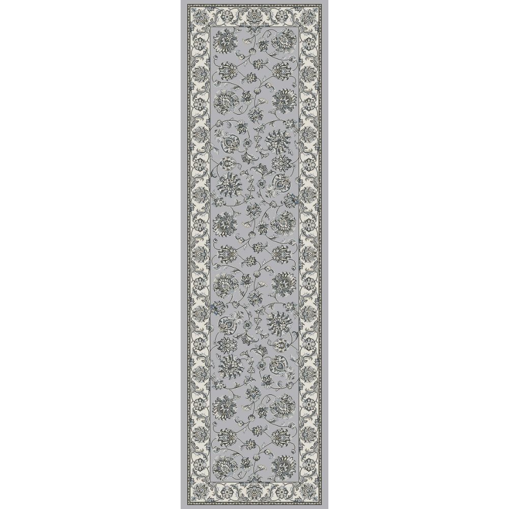 Dynamic Rugs 57365-9666 Ancient Garden 2.2 Ft. X 11 Ft. Finished Runner Rug in Soft Grey/Cream